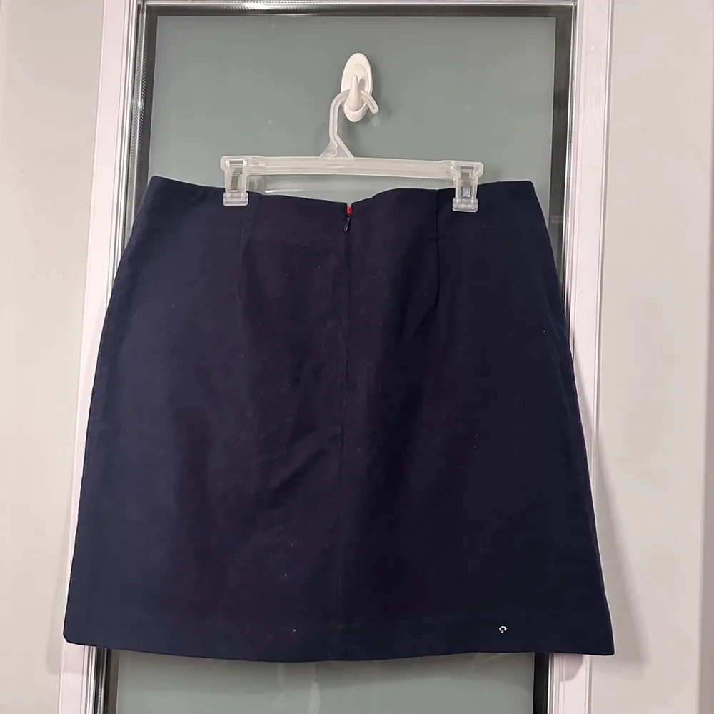 NWOT BODEN Size 12 Navy Floral Embroidered Navy Teal and Red Mini Skirt - Picture 4 of 8